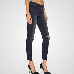 Paige Verdugo Ankle Ultra Skinny Jeans in Kaleea Raw Hem 26W